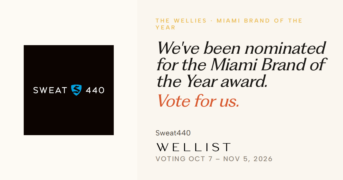 Sweat440 — nominated for The Wellies 2027